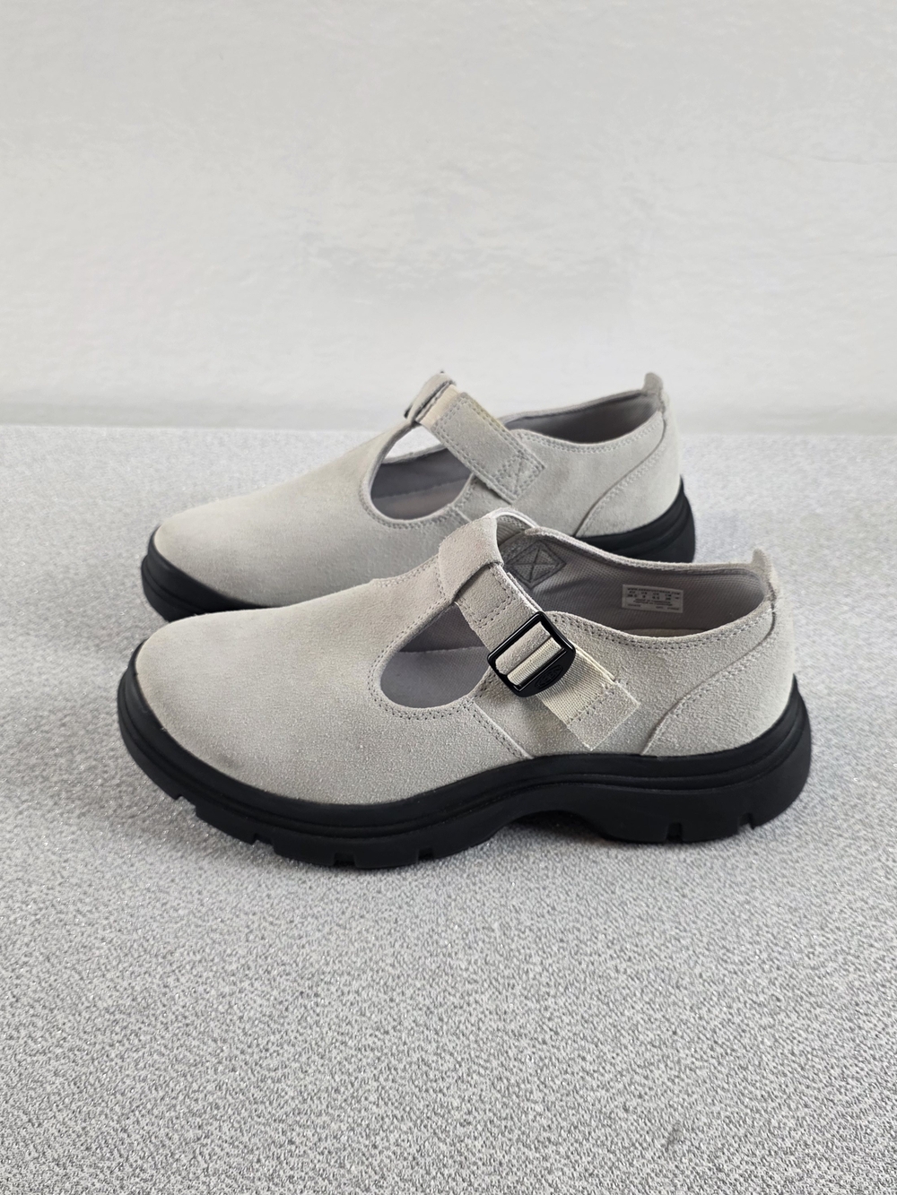 Keen Kosa Mary Jane Suede Platform Shoes Light Gray Women's 9